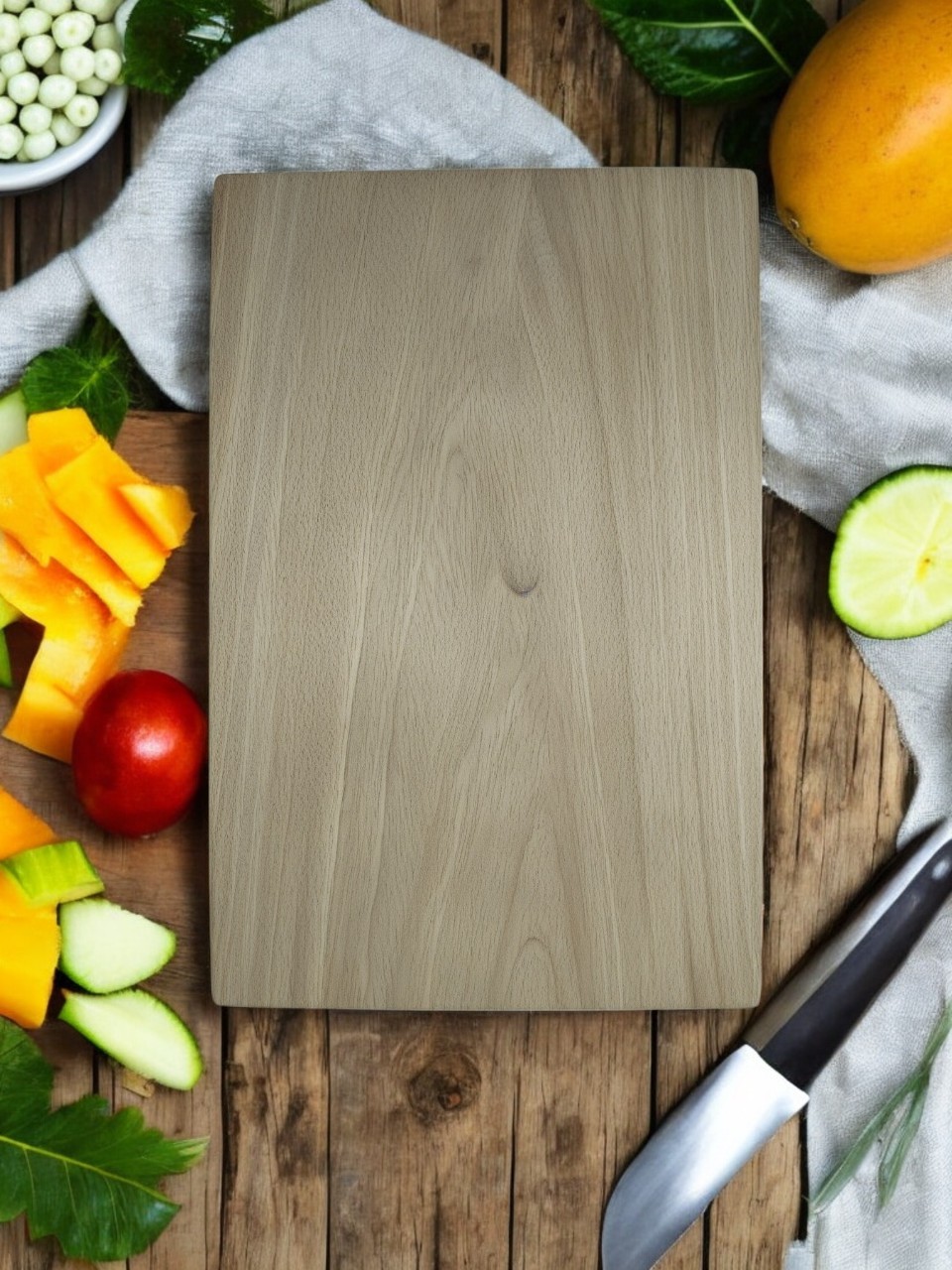 Mango Wood Cutting Board, Solid Single-Piece Chopping Block - Image 14