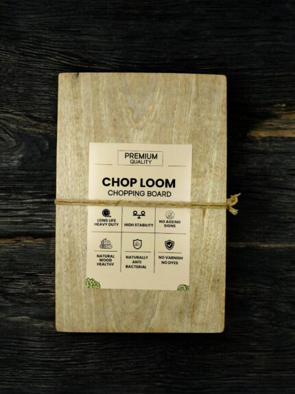 Handcrafted mango wood kitchen cutting board by Chop Loom – eco-friendly and durable